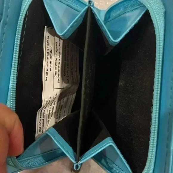 ❤️2/$30❤️Shagwear Dance Inspirational Pattern  Zipper Wallet Blue Faux Leather - Picture 7 of 7